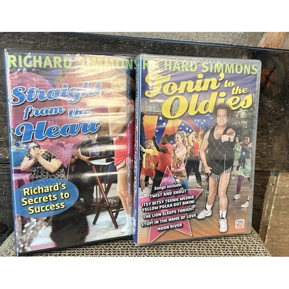 Richard Simmons Sweating To The Oldies Tonin To The Oldies DVDs NEW In Packing